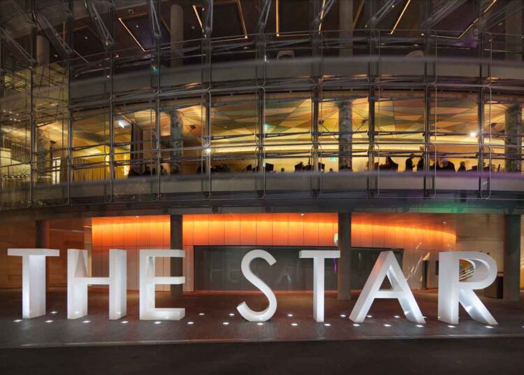 澳大利亚悉尼星亿赌场综合娱乐中心外景夜景