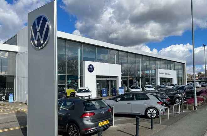 大众汽车门店外景体现沃尔夫斯堡母公司属性