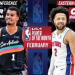 文班亚马坎宁安NBA月最佳球员海报