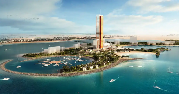 阿联酋Wynn Al Marjan岛综合度假项目规划效果图