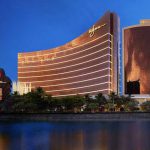 永利澳门酒店及赌场建筑夜景外观展示