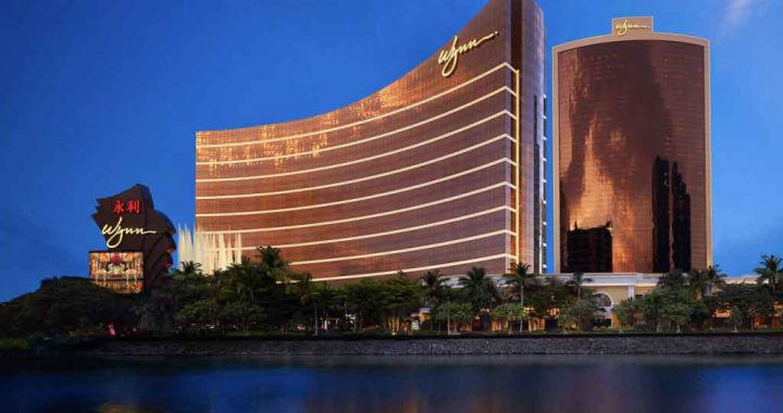 永利澳门酒店及赌场建筑夜景外观展示