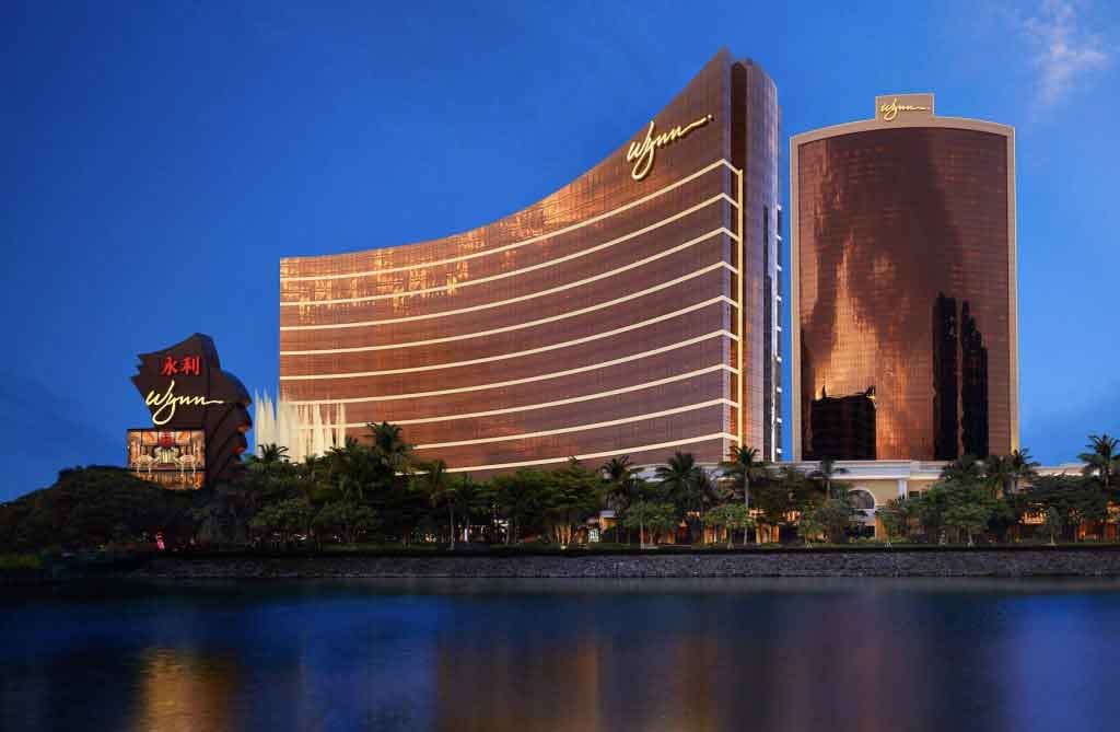 永利澳门酒店及赌场建筑夜景外观展示