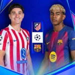 马竞与巴萨欧冠大战赛前海报