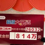 大乐透26032期杭州814万元中奖领奖牌