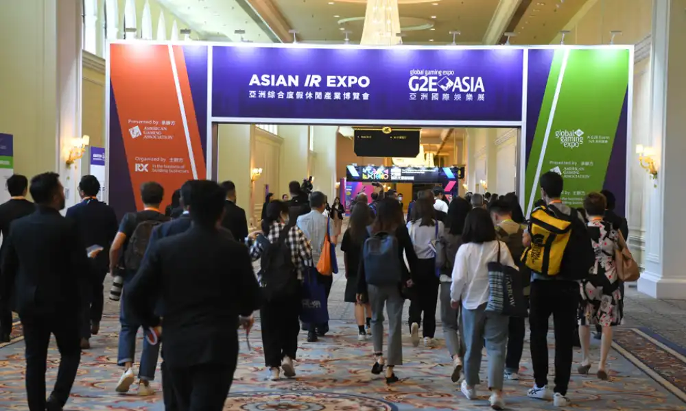 G2E Asia与亚洲IR博览会澳门现场入口画面