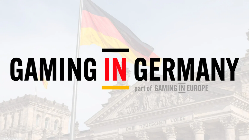 德国游戏大会柏林主题背景与德国国旗会议视觉画面