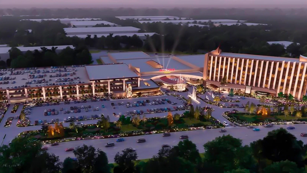 Hollywood Casino Aurora综合度假村航拍效果图