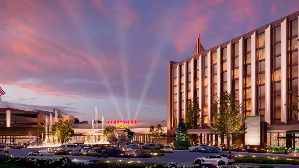 Hollywood Casino Aurora赌场酒店夜景效果图