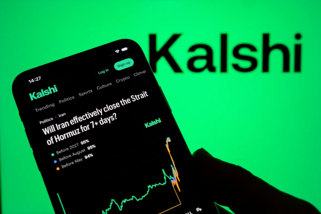 手机展示Kalshi预测市场页面