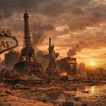 拉斯维加斯衰退主题城市景观概念配图