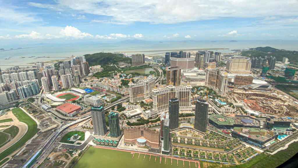 澳门博彩酒店群航拍与路氹城区全景
