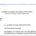 菲律宾博彩监管机构PAGCOR发布政策备忘录文件