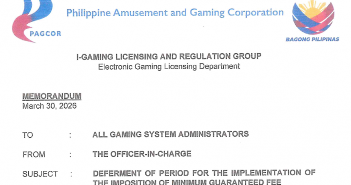 菲律宾博彩监管机构PAGCOR发布政策备忘录文件