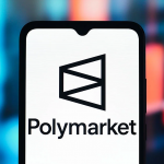 Polymarket预测市场平台标志手机展示画面