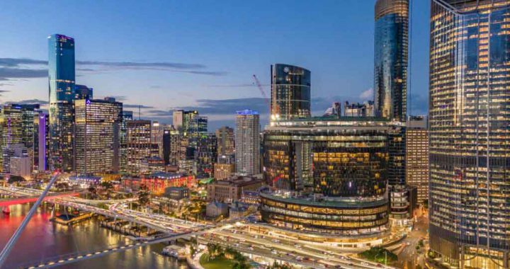 布里斯本皇后码头综合度假村及城市天际线