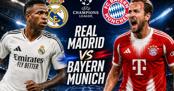 皇马对阵拜仁欧冠四分之一决赛海报