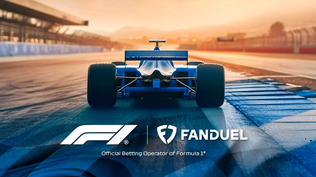 FanDuel成为F1美国和加拿大官方博彩运营商，赛车与品牌标志出现在赛道背景前