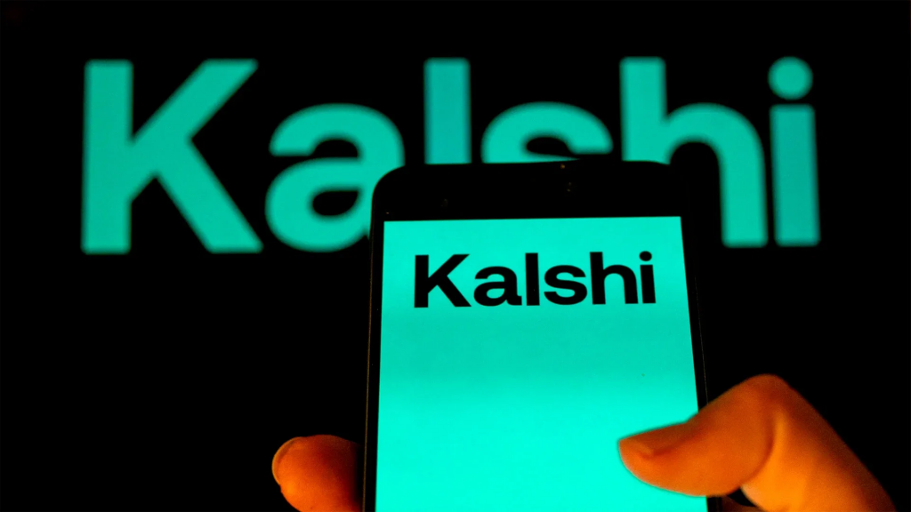 Kalshi手机界面与品牌标志，CFTC支持其在俄亥俄州预测市场监管案中提出上诉