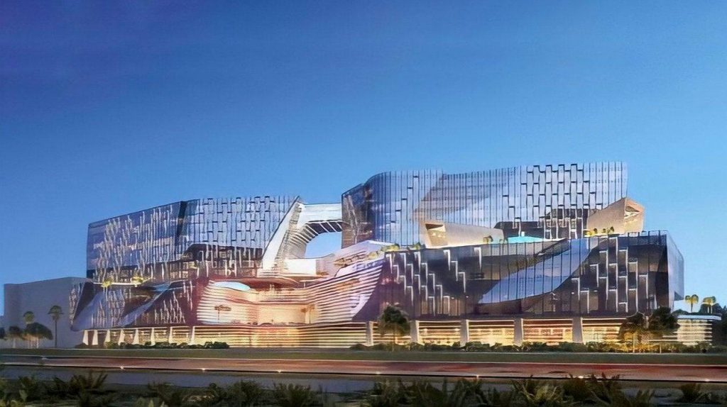Westside Resort项目整体建筑效果图,展示大型综合度假村外立面与娱乐设施规划