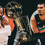 布伦森与文班亚马总决赛主题海报，NBA总决赛尼克斯对阵马刺重演1999经典