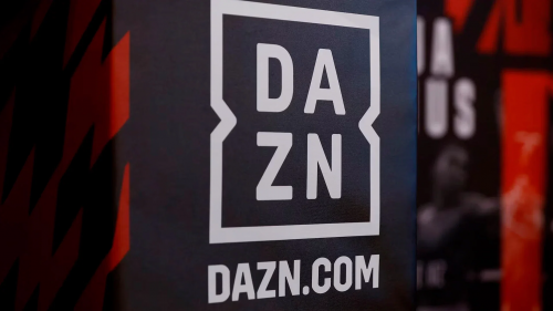 DAZN标志近景，报道DAZN Bet获准进入安大略省和阿尔伯塔省在线博彩市场