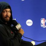 杰伦布伦森出席NBA总决赛媒体日谈论尼克斯首战胜利
