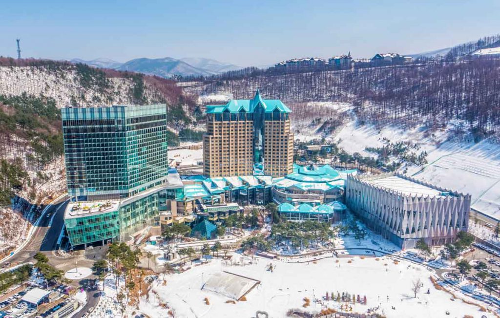 江原乐园滑雪度假村全景