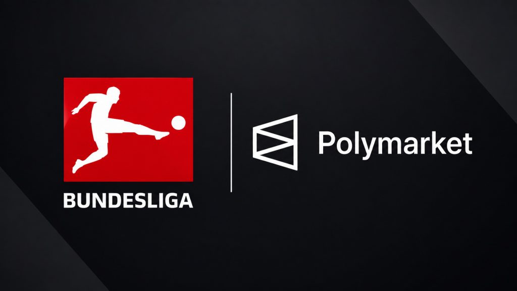 德甲联赛与Polymarket合作标志展示美国独家预测市场伙伴关系