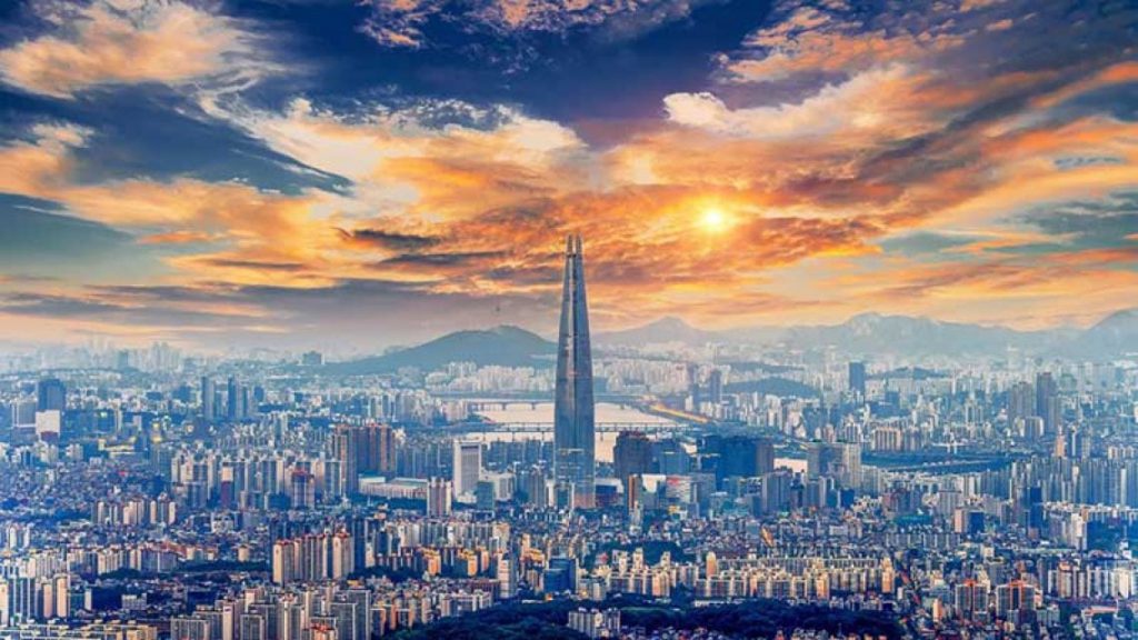 韩国首尔城市天际线