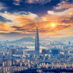 韩国首尔城市天际线