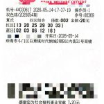 中国福利彩票双色球第2026054期中奖彩票，票面显示20元2倍6+5复式投注和中奖号码信息