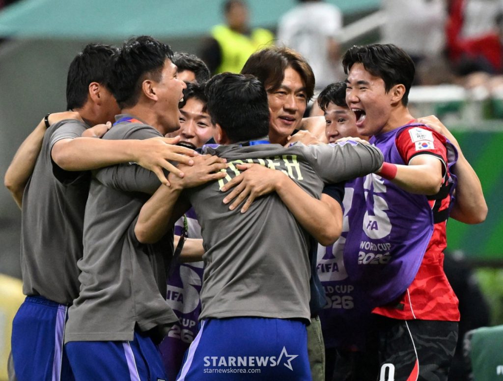 韩国队世界杯赛后庆祝晋级