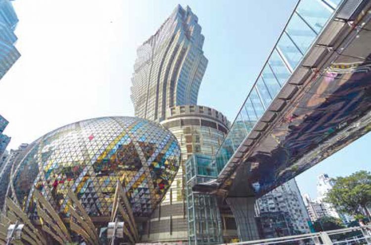 澳门新葡京与周边综合度假村建筑景观