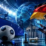 德国国旗与足球场景合成图，象征德国监管机构调查ADI Predictstreet世界杯预测市场广告