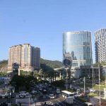 澳门路氹金光大道周边酒店与赌场建筑群街景